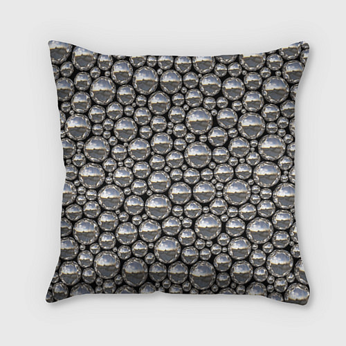 Подушка квадратная Серебряные шары / 3D-принт – фото 1