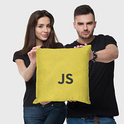 Подушка квадратная JavaScript, цвет: 3D-принт — фото 2
