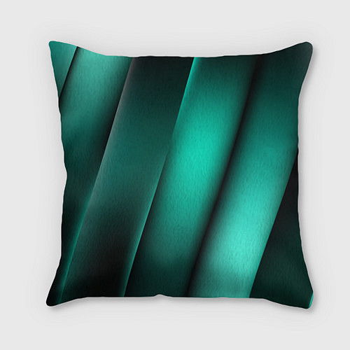 Подушка квадратная Emerald lines / 3D-принт – фото 1