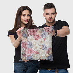 Подушка квадратная Букет из роз, цвет: 3D-принт — фото 2