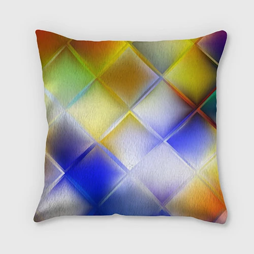 Подушка квадратная Colorful squares / 3D-принт – фото 1