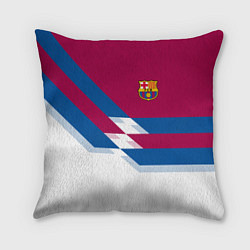 Подушка квадратная Barcelona FC: White style, цвет: 3D-принт