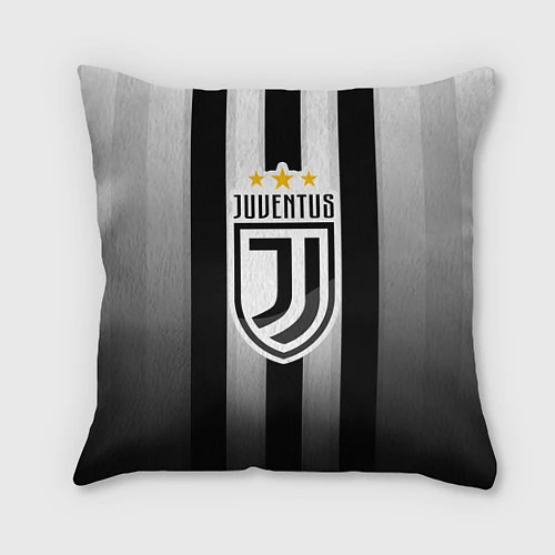Подушка квадратная Juventus FC: New logo / 3D-принт – фото 1