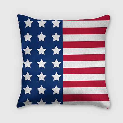 Подушка квадратная USA Flag / 3D-принт – фото 1