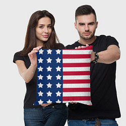 Подушка квадратная USA Flag, цвет: 3D-принт — фото 2