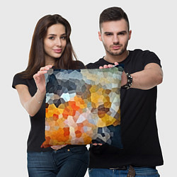 Подушка квадратная Мозаика в блеске, цвет: 3D-принт — фото 2