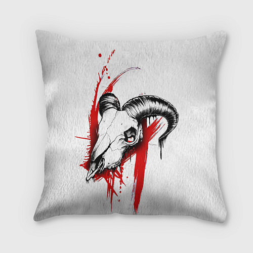 Подушка квадратная Skull Trash Polka / 3D-принт – фото 1