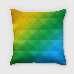 Подушка квадратная Colored wall, цвет: 3D-принт