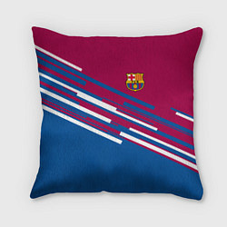 Подушка квадратная Barcelona FC: Sport Line 2018, цвет: 3D-принт