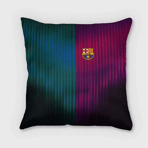 Подушка квадратная Barcelona FC: Abstract 2018 / 3D-принт – фото 1