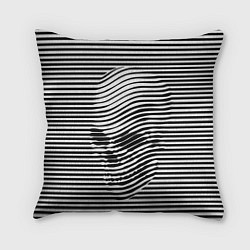 Подушка квадратная Череп - оптическая иллюзия