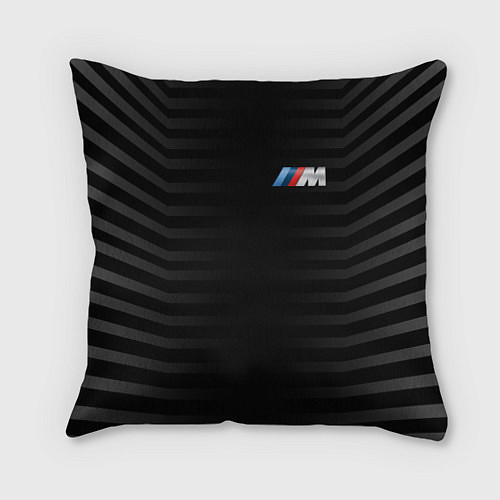 Подушка квадратная BMW M BLACK & GREY / 3D-принт – фото 1