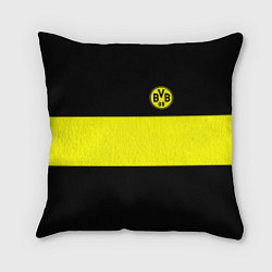Подушка квадратная Borussia 2018 Black and Yellow, цвет: 3D-принт