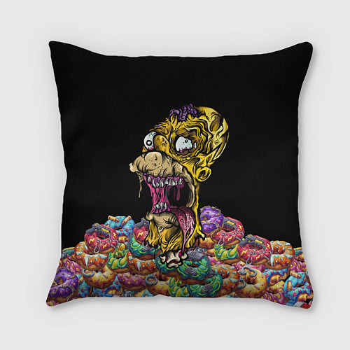 Подушка квадратная Zombie Homer / 3D-принт – фото 1