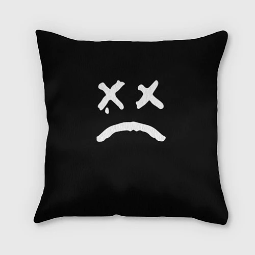 Подушка квадратная Lil Peep: RIP Smile / 3D-принт – фото 1
