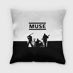 Подушка квадратная Muse B&W, цвет: 3D-принт