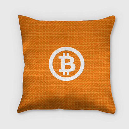 Подушка квадратная Bitcoin / 3D-принт – фото 1