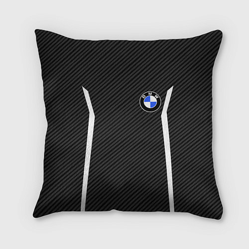 Подушка квадратная BMW CARBON БМВ КАРБОН / 3D-принт – фото 1