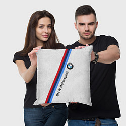 Подушка квадратная BMW Motorsport: White Carbon, цвет: 3D-принт — фото 2