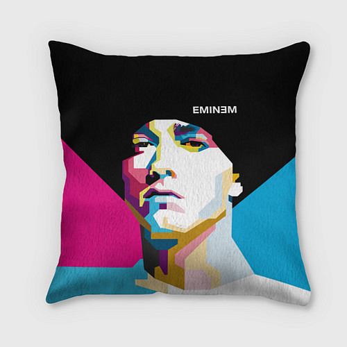 Подушка квадратная Eminem Poly Art / 3D-принт – фото 1