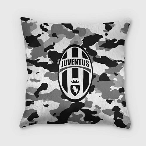 Подушка квадратная FC Juventus: Camouflage / 3D-принт – фото 1