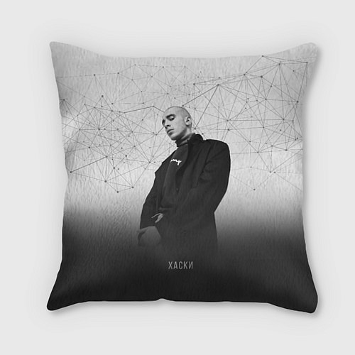 Подушка квадратная Хаски: Геометрия / 3D-принт – фото 1
