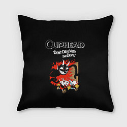 Подушка квадратная Cuphead: Hell Devil, цвет: 3D-принт