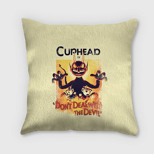 Подушка квадратная Cuphead: Magic of the Devil / 3D-принт – фото 1