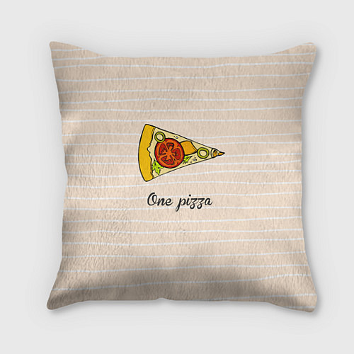 Подушка квадратная One Love - One pizza / 3D-принт – фото 1