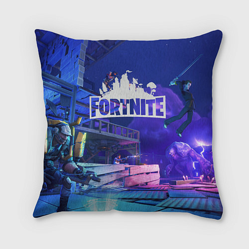 Подушка квадратная Fortnite Studio / 3D-принт – фото 1