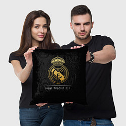 Подушка квадратная FC Real Madrid: Gold Edition цвета 3D-принт — фото 2