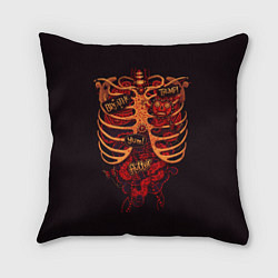 Подушка квадратная Человеческий скелет, цвет: 3D-принт