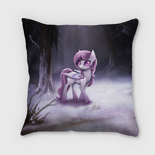Подушка квадратная Violet Pony / 3D-принт – фото 1