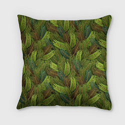 Подушка квадратная Ветви ели, цвет: 3D-принт