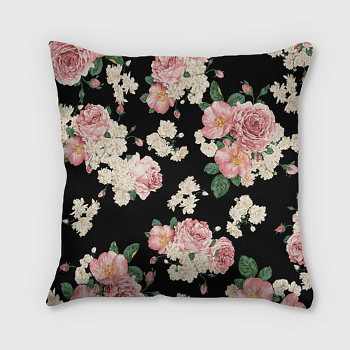 Подушка квадратная Floral Pattern / 3D-принт – фото 1