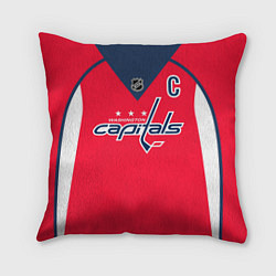 Подушка квадратная Washington Capitals: Ovechkin Red, цвет: 3D-принт