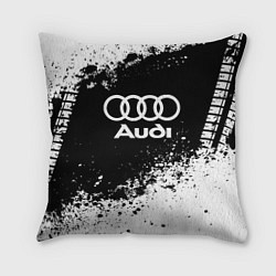 Подушка квадратная Audi: Black Spray, цвет: 3D-принт