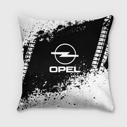 Подушка квадратная Opel: Black Spray, цвет: 3D-принт