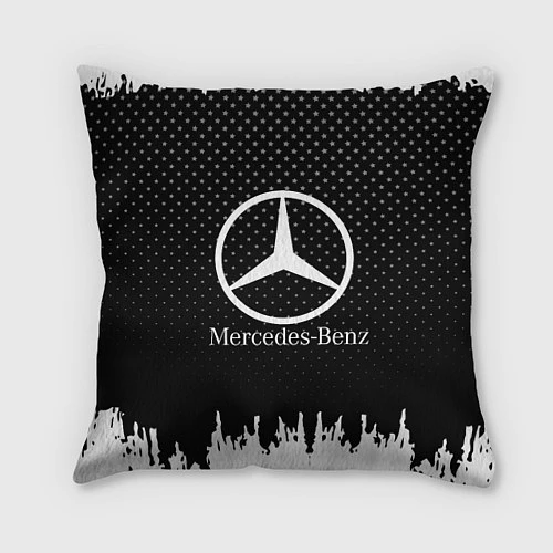 Подушка квадратная Mercedes-Benz: Black Side / 3D-принт – фото 1