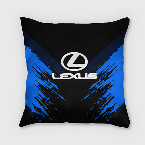 Подушка квадратная Lexus: Blue Anger / 3D-принт – фото 1