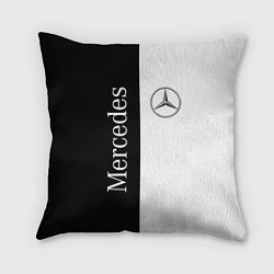 Подушка квадратная Mercedes B&W, цвет: 3D-принт