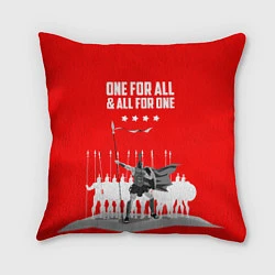 Подушка квадратная One for all & all for one