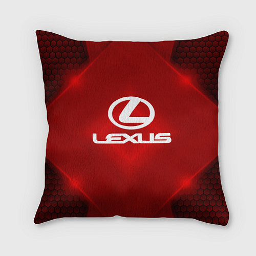 Подушка квадратная Lexus: Red Light / 3D-принт – фото 1