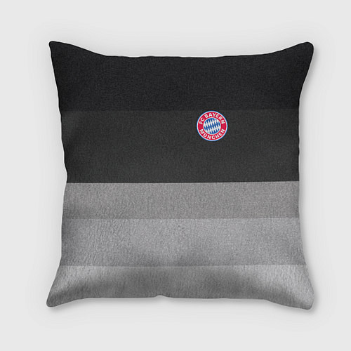 Подушка квадратная ФК Бавария: Серый стиль / 3D-принт – фото 1