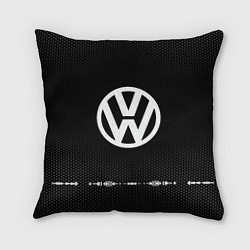 Подушка квадратная Volkswagen: Black Abstract, цвет: 3D-принт