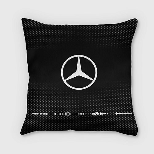 Подушка квадратная Mercedes: Black Abstract / 3D-принт – фото 1