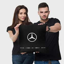 Подушка квадратная Mercedes: Black Abstract, цвет: 3D-принт — фото 2