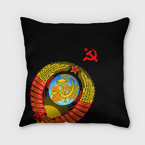 Подушка квадратная Герб СССР / 3D-принт – фото 1