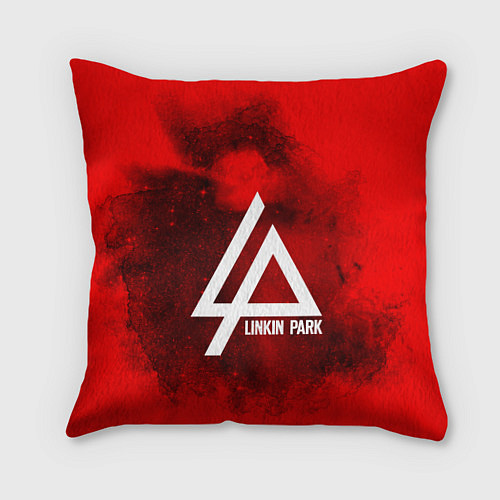 Подушка квадратная Linkin Park: Red Wave / 3D-принт – фото 1