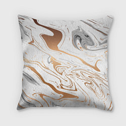 Подушка квадратная Золотой акрил, цвет: 3D-принт